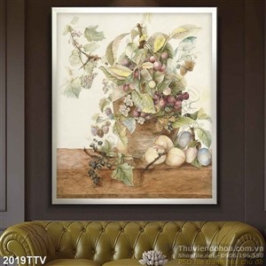 Tranh tĩnh vật hoa quả sơn dầu độc đáo