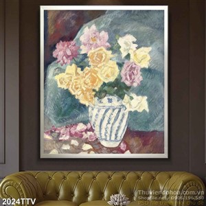 Tranh tĩnh vật hoa quả sơn dầu trang trí đẹp