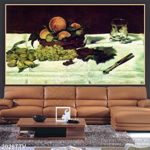 Tranh tĩnh vật hoa quả sơn dầu trang trí đẹp