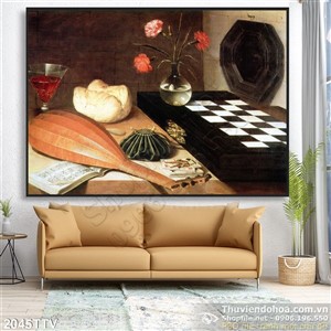 Tranh tĩnh vật hoa quả sơn dầu trang trí tường