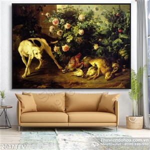 Tranh tĩnh vật hoa quả sơn dầu trang trí tường