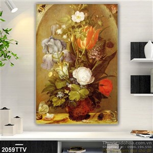 Tranh tĩnh vật hoa quả sơn dầu độc đáo