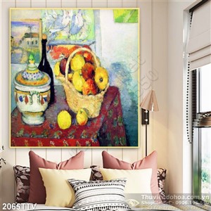 Tranh tĩnh vật hoa quả sơn dầu độc đáo