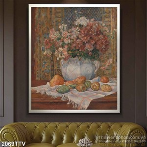 Tranh tĩnh vật hoa quả sơn dầu nghệ thuật