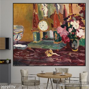 Tranh tĩnh vật hoa quả sơn dầu hiện đại