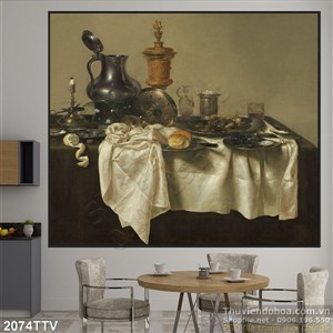 Tranh tĩnh vật hoa quả sơn dầu độc đáo