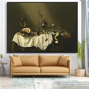 Tranh tĩnh vật hoa quả sơn dầu Châu Âu