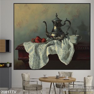 Tranh tĩnh vật hoa quả sơn dầu nghệ thuật