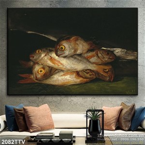 Tranh tĩnh vật hoa quả sơn dầu trang trí phòng ăn