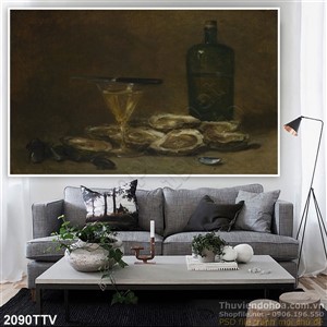 Tranh tĩnh vật hoa quả sơn dầu trang trí