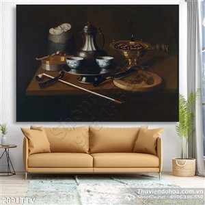 Tranh tĩnh vật hoa quả sơn dầu nghệ thuật