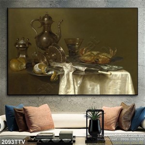 Tranh tĩnh vật hoa quả sơn dầu đẹp