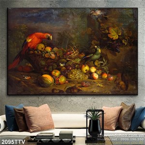 Tranh tĩnh vật hoa quả sơn dầu độc đáo