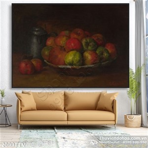 Tranh tĩnh vật hoa quả sơn dầu độc đáo
