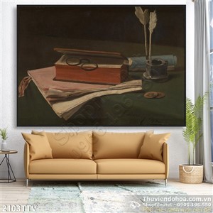 Tranh tĩnh vật hoa quả sơn dầu trang trí