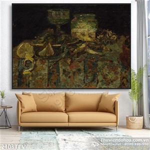 Tranh tĩnh vật hoa quả sơn dầu độc đáo