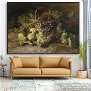 Tranh tĩnh vật hoa quả sơn dầu nghệ thuật