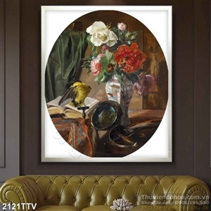 Tranh tĩnh vật hoa quả sơn dầu độc đáo