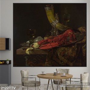 Tranh tĩnh vật hoa quả sơn dầu treo tường đẹp
