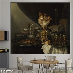 Tranh tĩnh vật hoa quả sơn dầu đẹp