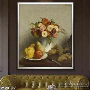 Tranh tĩnh vật hoa quả sơn dầu nghệ thuật