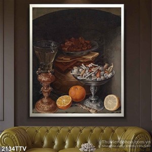 Tranh tĩnh vật hoa quả sơn dầu độc đáo
