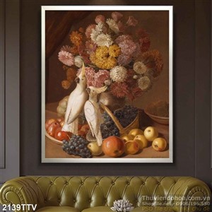 Tranh tĩnh vật hoa quả sơn dầu nghệ thuật
