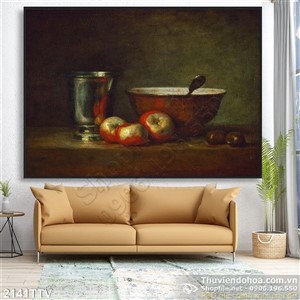 Tranh tĩnh vật hoa quả sơn dầu nghệ thuật