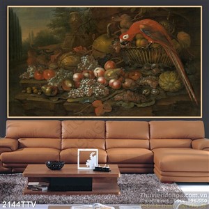 Tranh tĩnh vật hoa quả sơn dầu đẹp