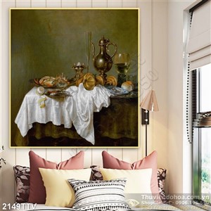 Tranh tĩnh vật hoa quả sơn dầu nghệ thuật