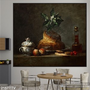 Tranh tĩnh vật hoa quả sơn dầu đẹp