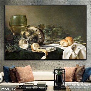 Tranh tĩnh vật hoa quả sơn dầu đẹp