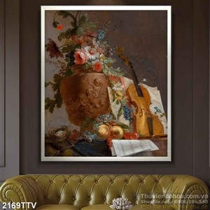 Tranh tĩnh vật hoa quả sơn dầu nghệ thuật