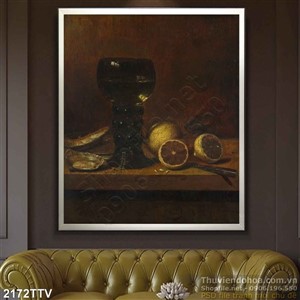 Tranh tĩnh vật hoa quả sơn dầu trang trí