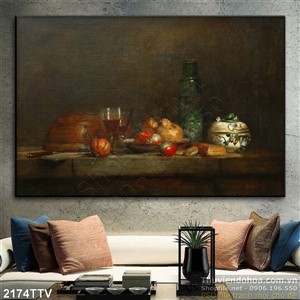 Tranh tĩnh vật hoa quả sơn dầu Châu Âu