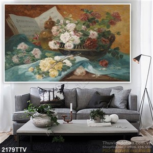 Tranh tĩnh vật hoa quả sơn dầu nghệ thuật