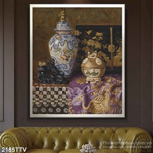 Tranh tĩnh vật hoa quả sơn dầu đẹp