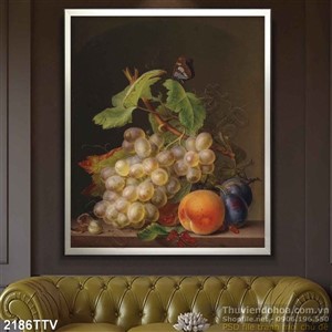 Tranh tĩnh vật hoa quả sơn dầu độc đáo
