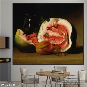Tranh tĩnh vật hoa quả sơn dầu đẹp