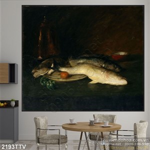 Tranh tĩnh vật hoa quả sơn dầu hiện đại