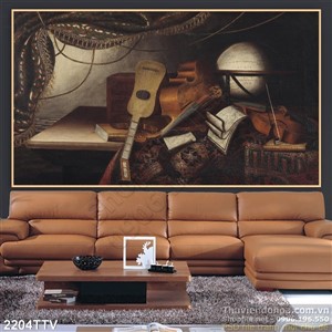 Tranh tĩnh vật hoa quả sơn dầu trang trí treo tường