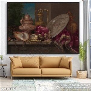 Tranh tĩnh vật hoa quả sơn dầu đẹp