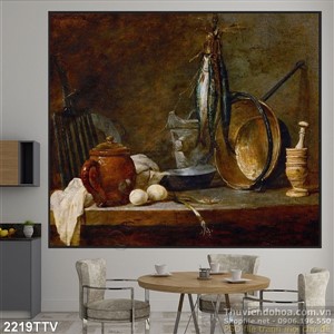 Tranh tĩnh vật hoa quả sơn dầu trang trí phòng bếp