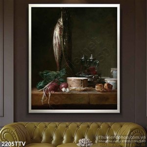 Tranh tĩnh vật hoa quả sơn dầu độc đáo