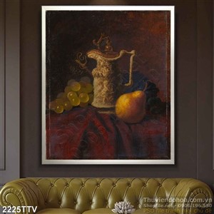 Tranh tĩnh vật hoa quả sơn dầu