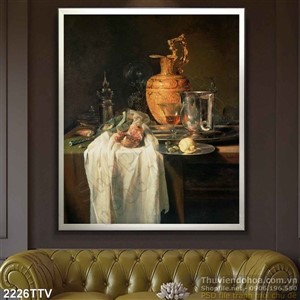 Tranh tĩnh vật hoa quả sơn dầu  treo tường