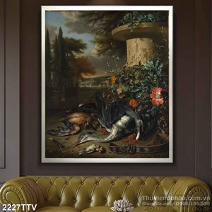 Tranh tĩnh vật hoa quả sơn dầu trang trí