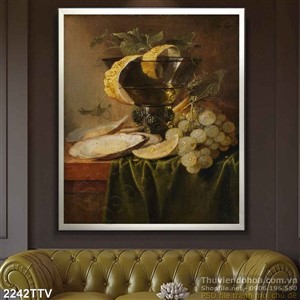 Tranh tĩnh vật hoa quả sơn dầu nghệ thuật đẹp
