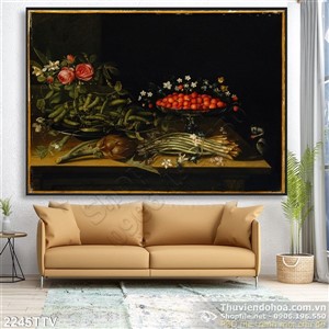 Tranh tĩnh vật hoa quả sơn dầu