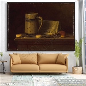 Tranh tĩnh vật hoa quả sơn dầu trang trí